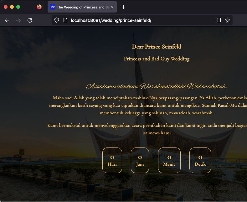Gambaran undangan digital nikah dicoba